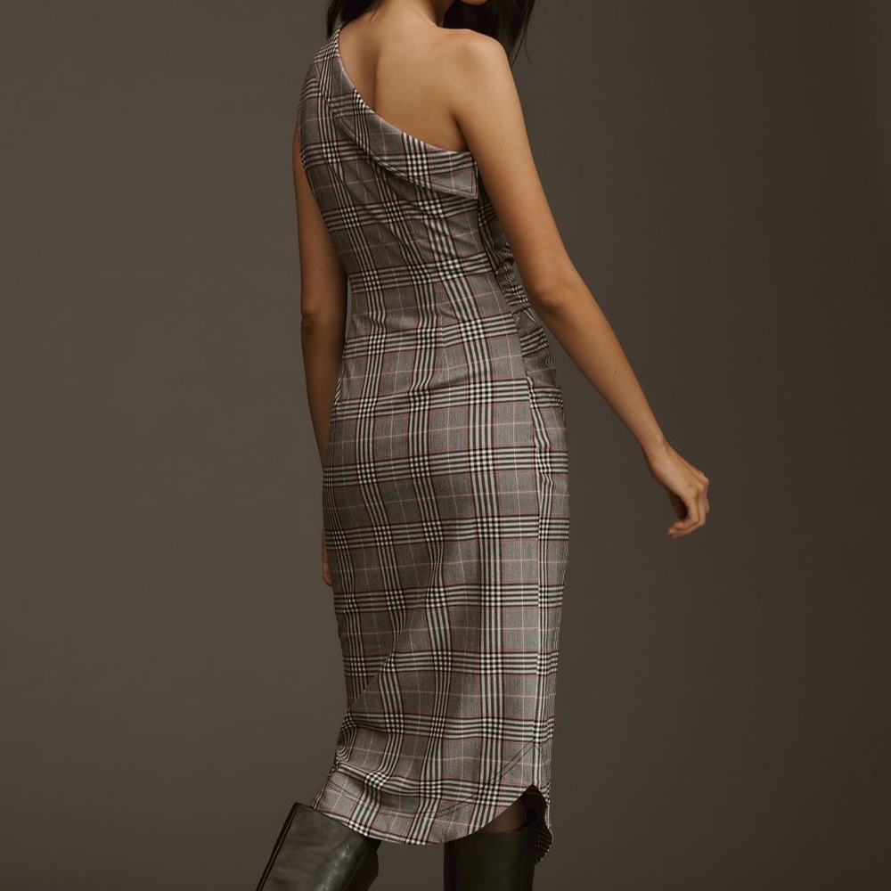 *Anthropologie Maeve One Shoulder Asymmetrical Slim Midi Dress - Picture 3 of 5